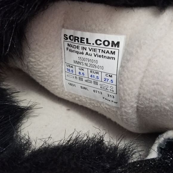 Black Glitter Sorel Tofino Lux Waterproof Size 10.5 - Picture 2 of 9